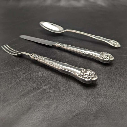 Juego de cubiertos de bautizo de plata de ley, antiguo, británico, 1832