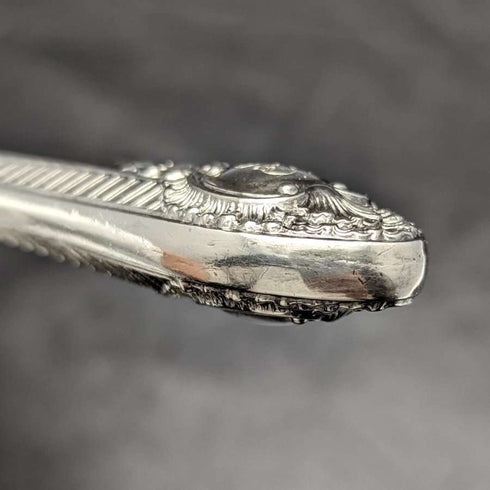 Juego de 6 cuchillos para pescado de plata chapada, antigüedades británicas de 1860, con bandeja.