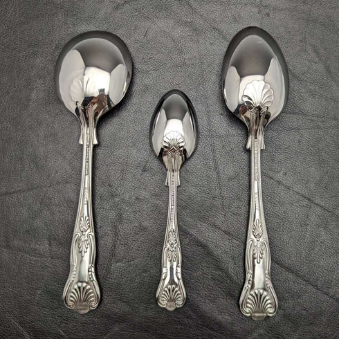 British vintage silver plate cutlery 7 pieces x2 set dead stock