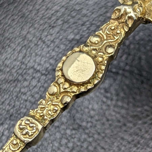 1901 年英國古董純銀鍍金膏勺 12 件套在一個盒子裡