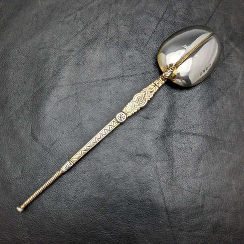 1936년 영국 빈티지 순은제 대형 아노인팅 스푼 96g
