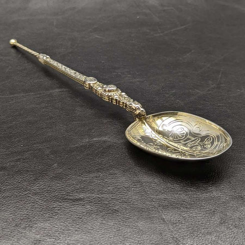1936년 영국 빈티지 순은제 대형 아노인팅 스푼 96g