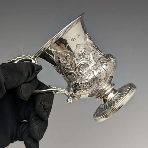 1836年 英国アンティーク 純銀製マグカップ 115g John James Keith