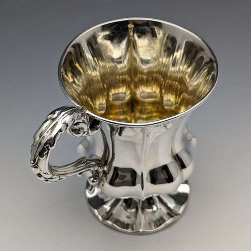 1853 British Antique Sterling Silver Mug 122g Henry Wilkinson