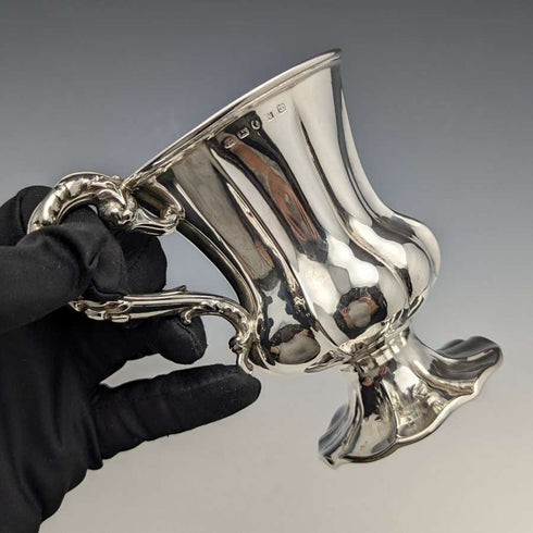 1853 British Antique Sterling Silver Mug 122g Henry Wilkinson