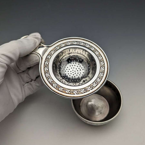 German Antique WMF Silver Plated Tea Strainer