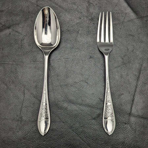 Juego de cubiertos de bautizo de plata chapada, antigüedad inglesa de 1899, en su estuche