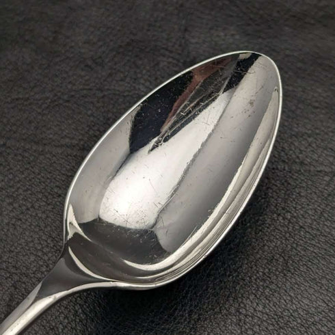 Juego de cubiertos de bautizo de plata chapada, antigüedad inglesa de 1899, en su estuche