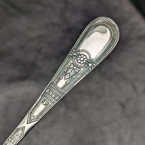 Around 1890 British Antique Silver Plated Crisling Cutlery Set in Case