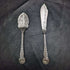British antique silver plate jam spoon & butter knife set in case