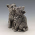 Figura decorativa de dos gatitos de William Comyns, Reino Unido, bañada en plata de ley, 178 g
