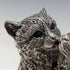Figura decorativa de dos gatitos de William Comyns, Reino Unido, bañada en plata de ley, 178 g