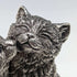 Figura decorativa de dos gatitos de William Comyns, Reino Unido, bañada en plata de ley, 178 g