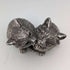 Figura decorativa de dos gatitos de William Comyns, Reino Unido, bañada en plata de ley, 178 g
