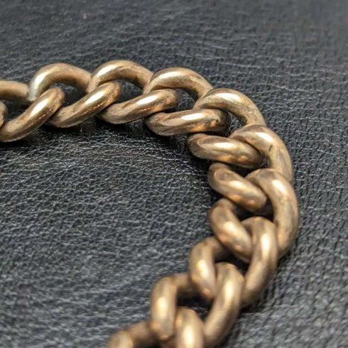 Cadena Albert doble de oro laminado, antigüedad británica, 46g, sin dije