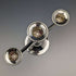 British Vintage Silver Plated 3 Burner Candle Stand Candelabra