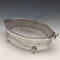 Mantequera vintage inglesa de 1926, de plata de ley con interior de cristal, 163 g, Walker & Hall
