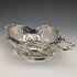 Cesta de plata de ley antigua británica de 1892 con decoración calada detallada, 218 g