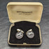 British Vintage Wedgwood Horse Relief Sterling Silver Cufflinks in Case