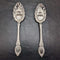 British Antique Silver Plate Berry Serving Spoon Pair