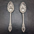 British Antique Silver Plate Berry Serving Spoon Pair