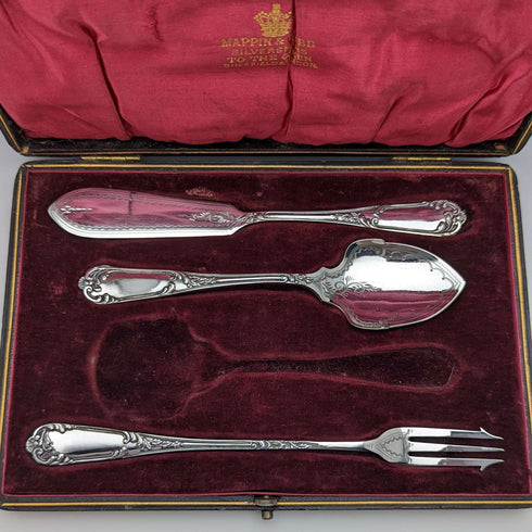 British Vintage Silver Plated Cake Serving Set Mappin & Webb