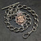 Around 1900 British Antique Sterling Silver Albert Chain 52g Sterling Silver Medal Fob