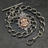 Around 1900 British Antique Sterling Silver Albert Chain 52g Sterling Silver Medal Fob