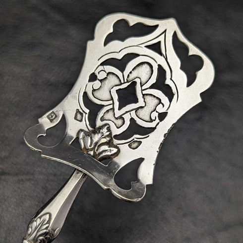 French antique sterling silver handle hors d'oeuvre cutlery set in case