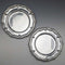 Platos de postre vintage de plata chapada, fabricados en el Reino Unido, par, 21 cm de diámetro