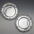 Platos de postre vintage de plata chapada, fabricados en el Reino Unido, par, 21 cm de diámetro