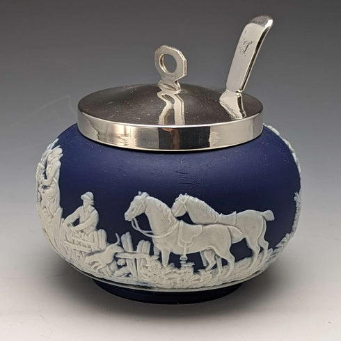 British Vintage Jasperware Sugar Pot William Adams