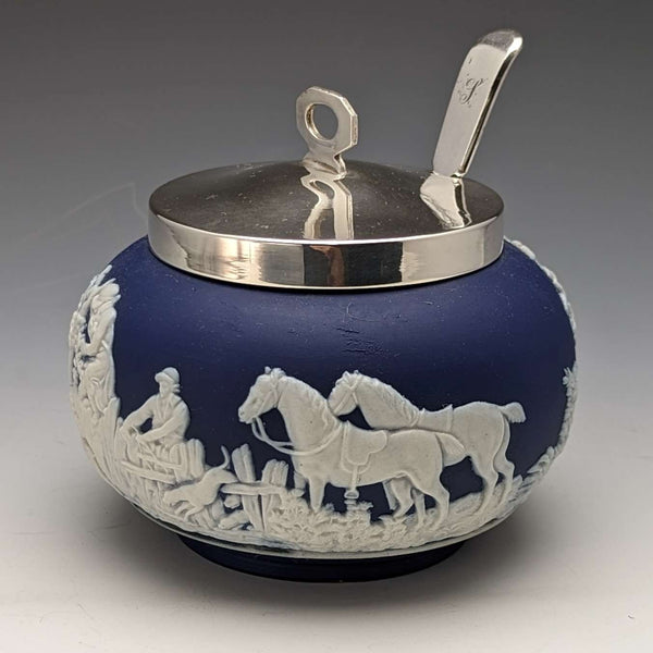 British Vintage Jasperware Sugar Pot William Adams