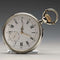 Antique unsigned pocket watch made in France, silver side open face, works well