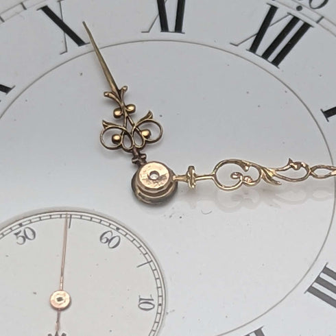 Antique unsigned pocket watch made in France, silver side open face, works well