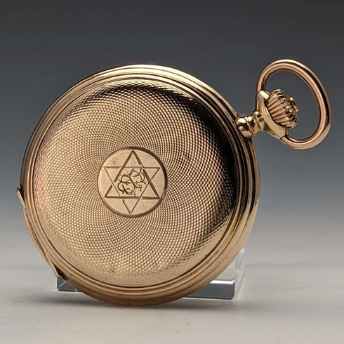 Reloj de bolsillo Longines antiguo de alrededor de 1913, caja tipo hunter chapada en oro, calibre 19.74N, en buen estado de funcionamiento
