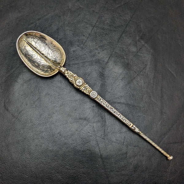 Cuchara de ungüento grande de plata de ley, vintage británico de 1936, 96 g