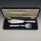 British Vintage White Pearl Shell Handle Silver Plated Fish Server Set in Case