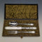 Around 1890 British Antique Silver Plated Crisling Cutlery Set in Case