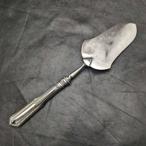 Cubiertos de servir antiguos alemanes de principios del siglo XX, mango de plata 800