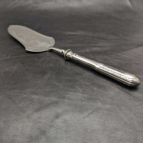 Cubiertos de servir antiguos alemanes de principios del siglo XX, mango de plata 800
