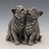 Figura decorativa de dos gatitos de William Comyns, Reino Unido, bañada en plata de ley, 178 g
