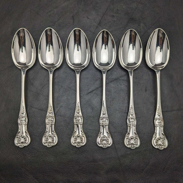 English antique silver plate dinner spoon x6