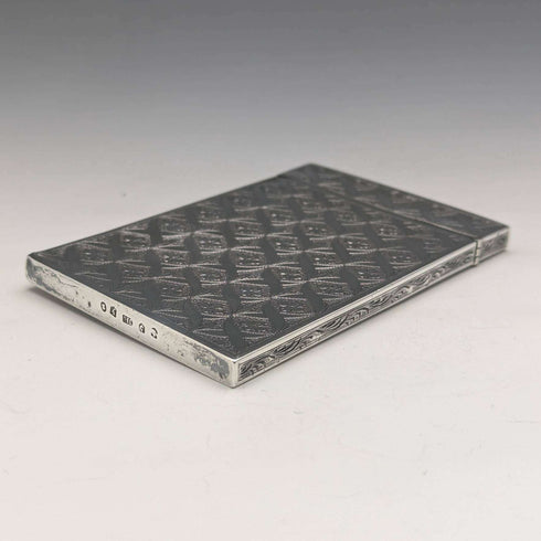 1830 British antique sterling silver card case Edinburgh JR