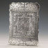 Estuche para tarjetas de plata esterlina, antiguo, británico, 1867, Robert Thornton