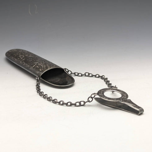 1900 年英國古董純銀 Chatelaine 錶殼 George Unite