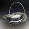 Cesta grande de plata chapada, antigua británica, de 1902, Walker and Hall