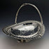 Cesta grande de plata chapada, antigua británica, de 1902, Walker and Hall