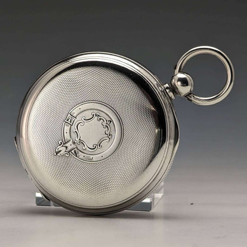 1898 British antique Benson LUDGATE silver side key winding pocket watch works well