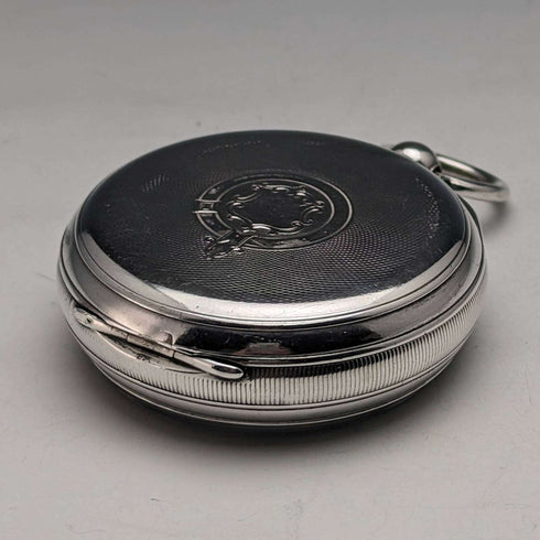 1898 British antique Benson LUDGATE silver side key winding pocket watch works well